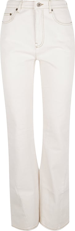 Burberry Straight-Cut White Denim Jeans