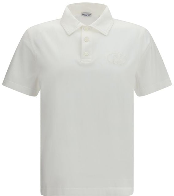 Burberry Burberry White Cotton Polo Shirt