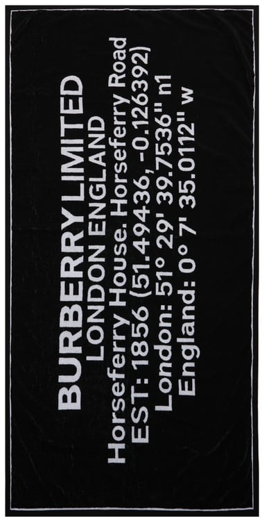 Burberry Modern beach towel white and black elegant