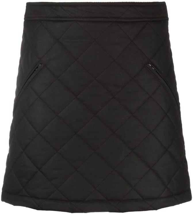 Burberry Casia Brown Waxed Cotton Mini Skirt