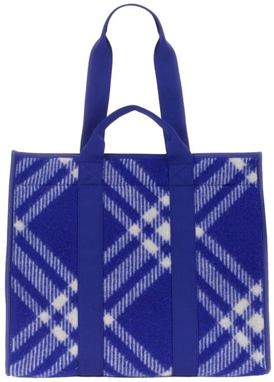 Burberry Plaid Wool Shopper Bag