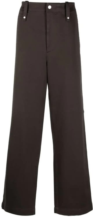 Burberry Relaxed Fit Brown Cotton Pants