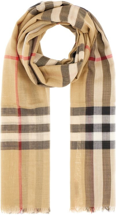 Burberry Burberry Embroidered wool blend scarf