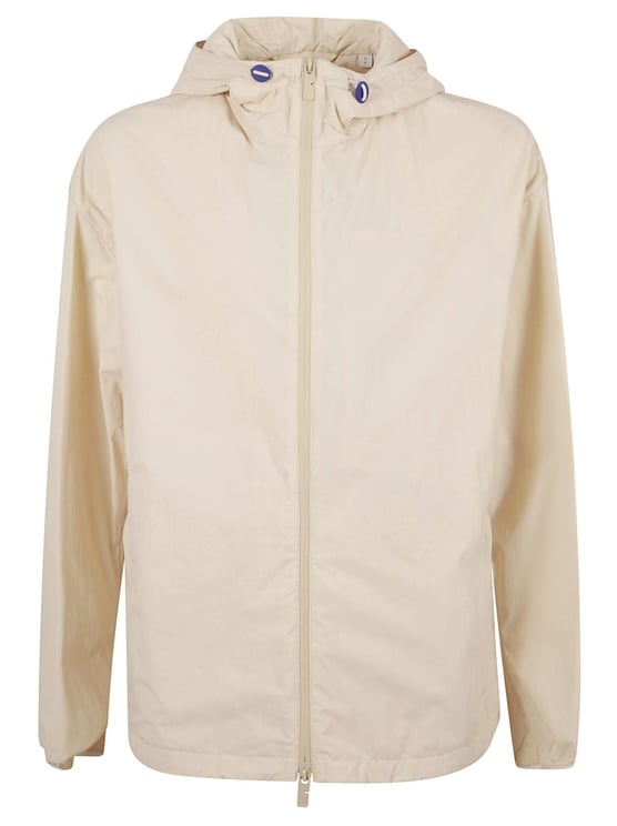 Burberry Hooded Lightweight Coat With Distinctive Logo