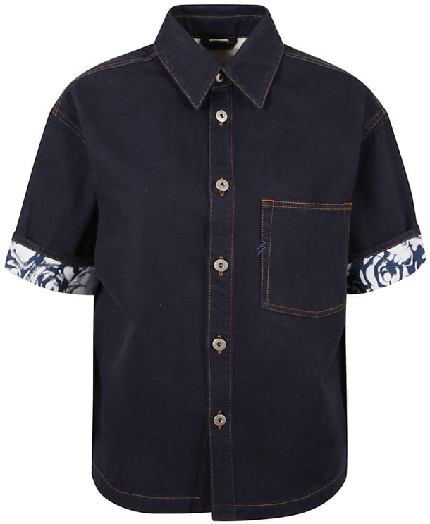 Burberry Relaxed Fit Button-Up Shirt With Contrast Stitching