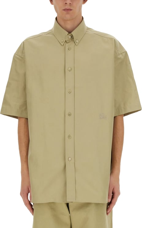 Burberry Short-Sleeved Button-Down Cotton Shirt