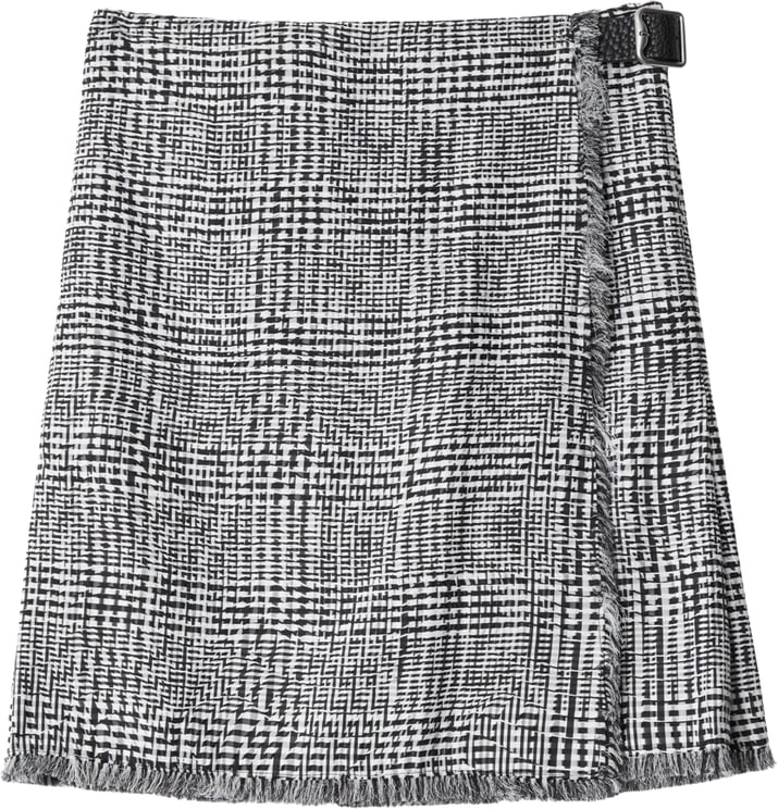 Burberry Textured Above-The-Knee Skirt With Structured Silhouette