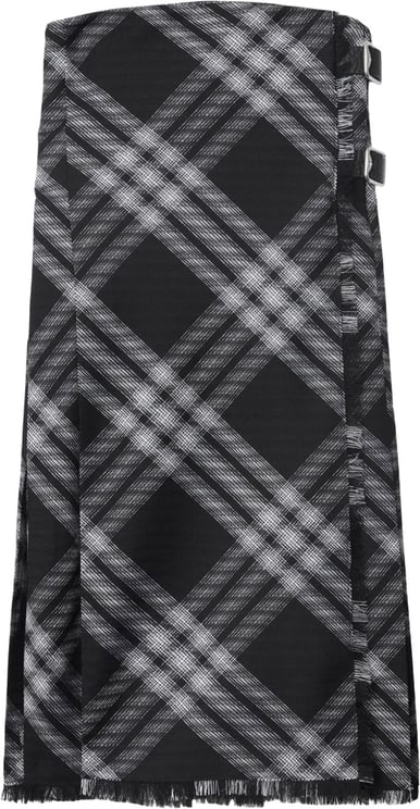 Burberry Check Woven Wool Kilt Dress
