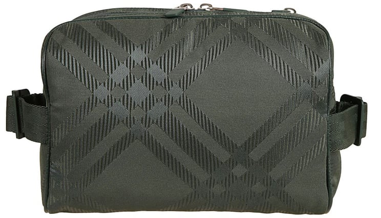 Burberry Textured Rectangular Bag With Adjustable Strap
