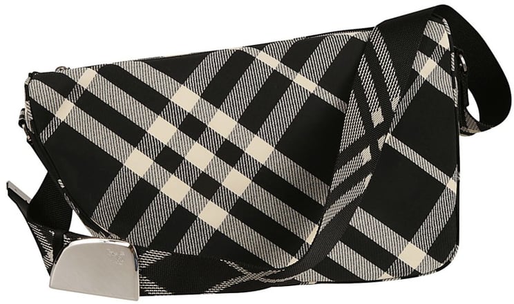 Burberry Distinctive Check Pattern Shoulder Bag