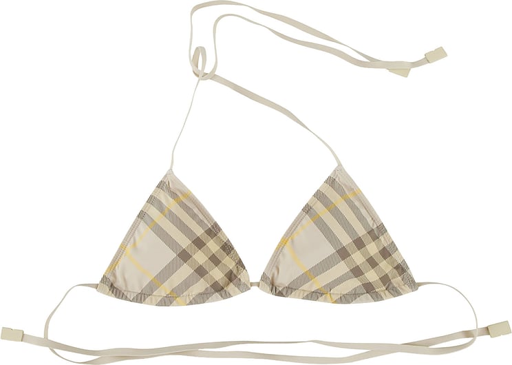 Burberry Triangle Bikini Top with Classic Check Pattern