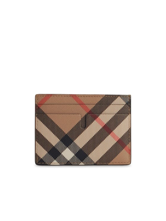 Burberry 'Sandon' Beige Polyurethane Card Holder