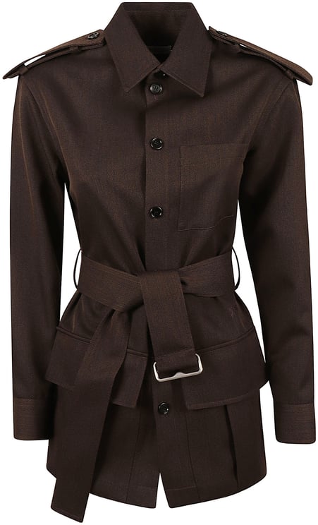 Burberry Tailored Brown Wool Coat