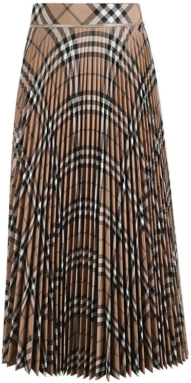 Burberry Pleated Check Pattern Skirt