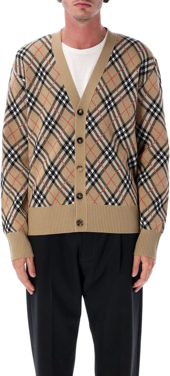 Burberry Check wool cardigan