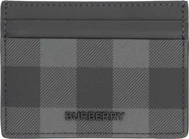 Burberry Grey Check Slim Cardholder Wallet
