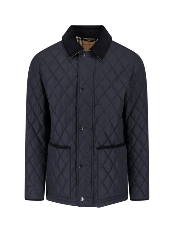 Burberry Dark Blue Haddington Quilted Jacket