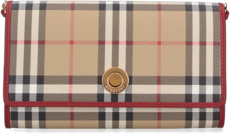 Burberry Compact Beige Wallet With Snap Closure And Minimalist Design