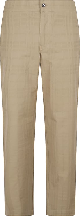 Burberry Straight-Leg Trousers with Checkered Pattern