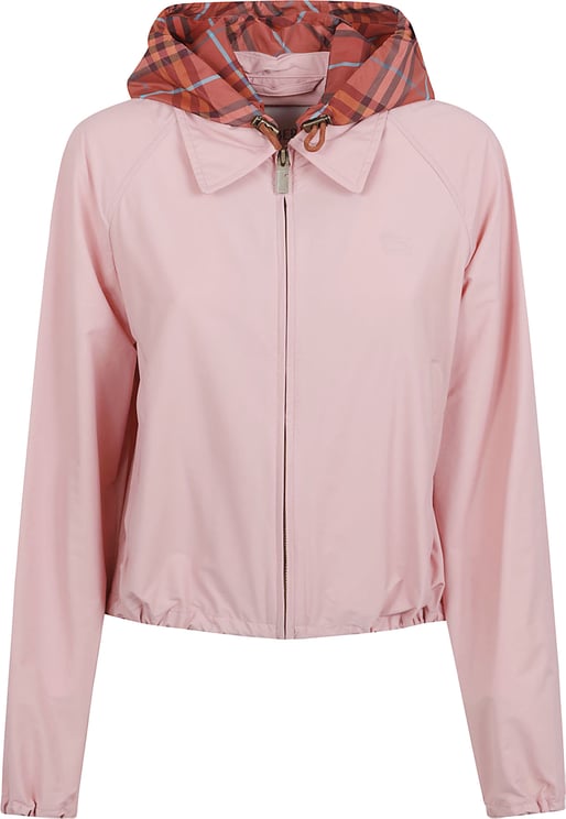 Burberry Short-Cut Nylon Jacket with Equestrian Knight Print