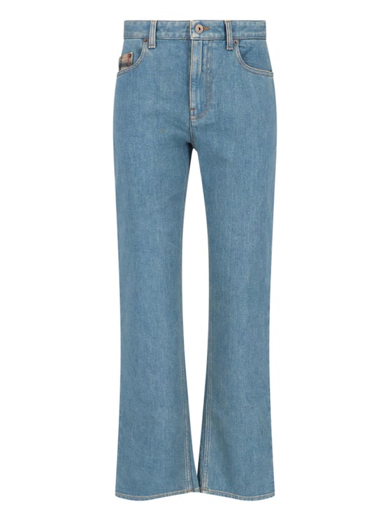 Burberry Bootcut Jeans In Blue Cotton Denim