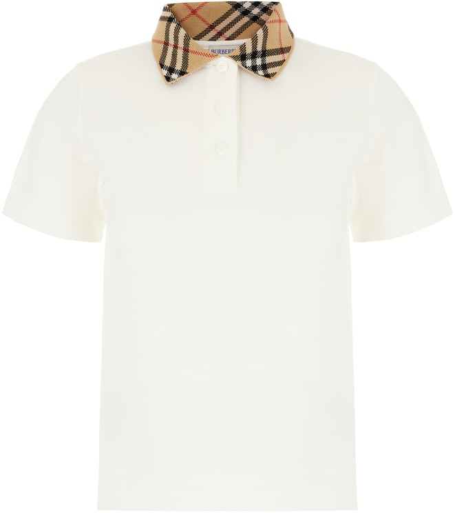 Burberry Burberry Ivory piquet polo shirt