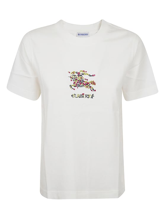 Burberry Crewneck Cotton Jersey T-Shirt with Equestrian Knight Design