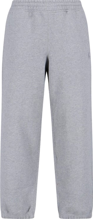 Burberry "Check" Tracksuit Bottoms In Grey Cotton