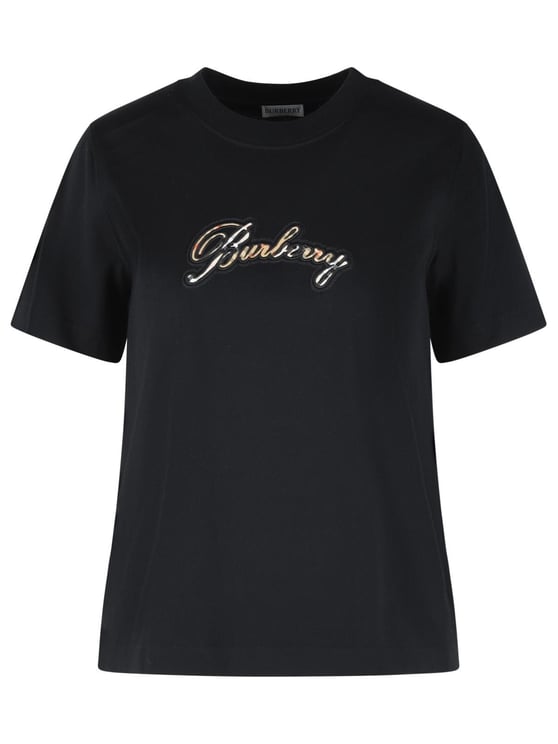 Burberry Black Cotton T-Shirt