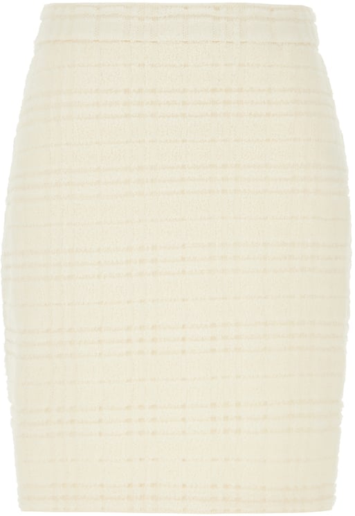 Burberry Burberry Ivory stretch wool blend skirt