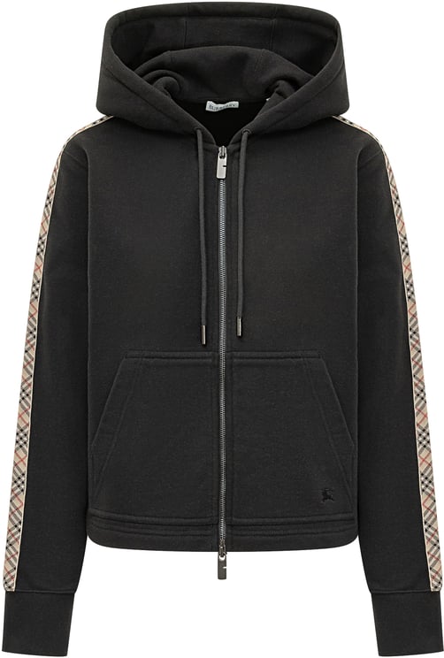 Burberry Felpa con Cappuccio e Zip con Tasche a Marsupio