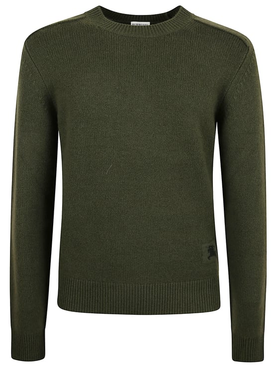 Burberry Crew-Neck Cashmere Sweater with Equestrian Knight Design