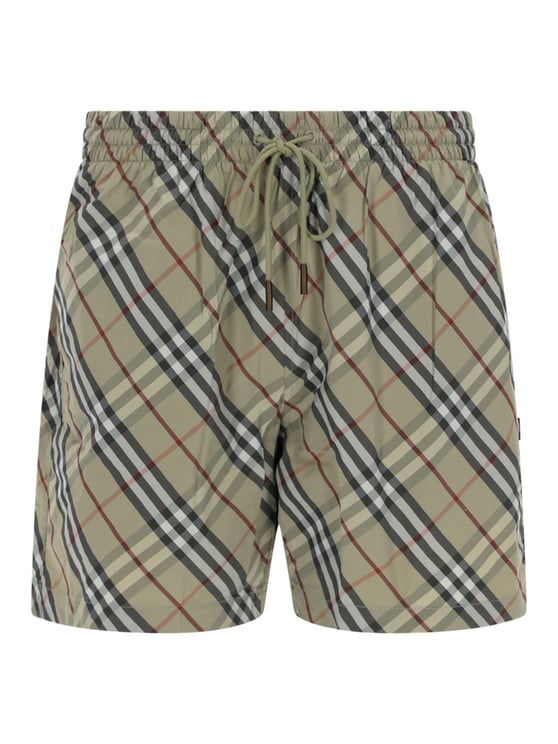 Burberry Check Swim Shorts Geometric Swimsuit