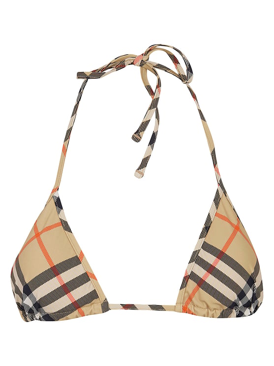 Burberry Burberry Check Stretch Nylon Bikini Top