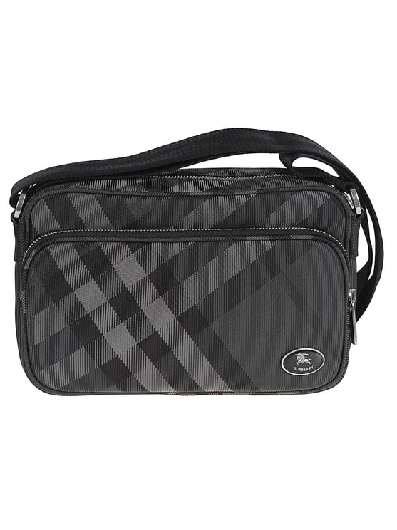 Burberry Classic Checkered Black Crossbody Bag with Adjustable Strap