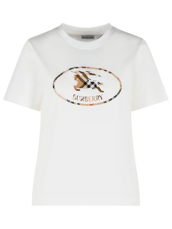 Burberry 'Frankie' White Cotton T-Shirt