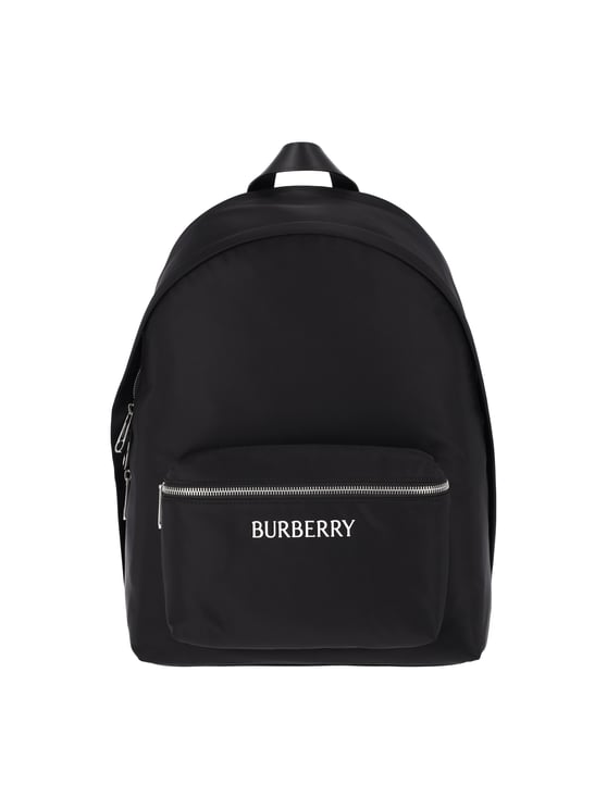 Burberry Black Fabric Logo Backpack