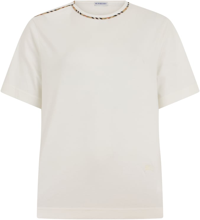 Burberry Short sleeve T-shirt with tartan trim