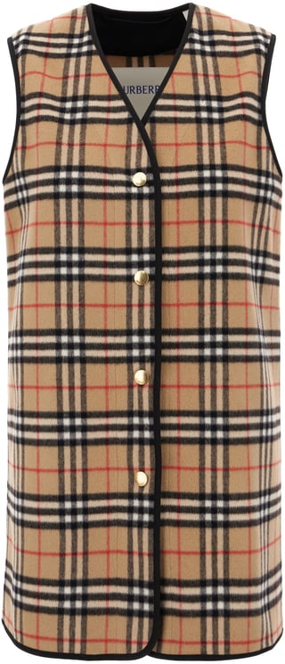 Burberry Burberry Embroidered cashmere sleeveless jacket