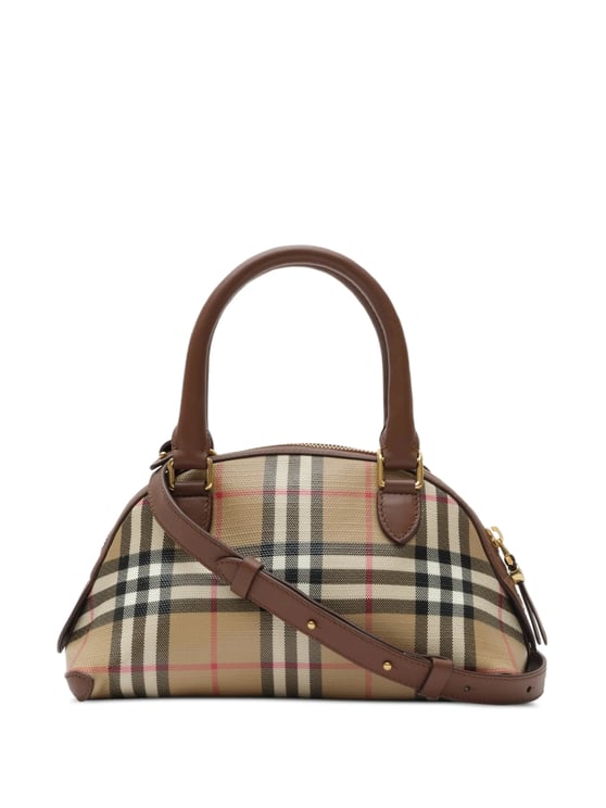Burberry Structured Handbag With Classic Check Pattern