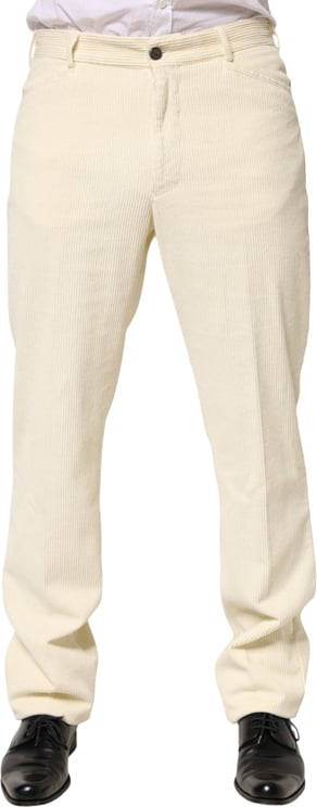 Burberry Burberry Beige Corduroy Cotton Straight Men Trouser Pants