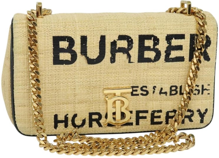 Burberry Burberry Lola Shoulder Bag Printed Raffia Small