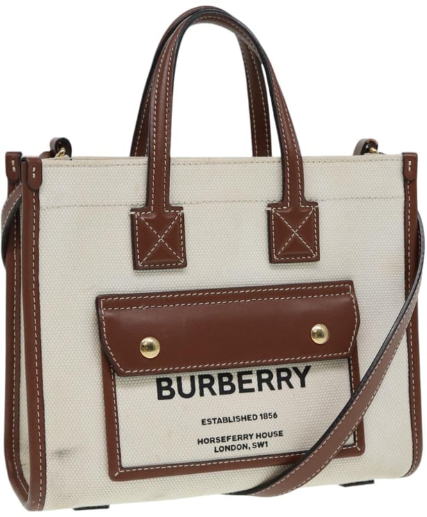 Burberry Burberry Logo Zip Wristlet Pouch Nylon Small