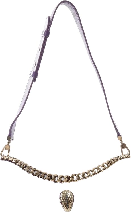 Bvlgari BVLGARI Serpenti Leather 2Way Chain Handbag in Purple