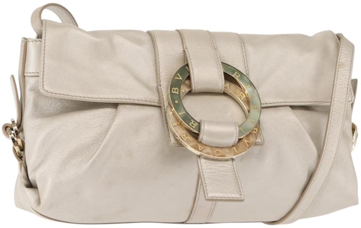 Bvlgari Bvlgari Chandra Flap Shoulder Bag Leather Large