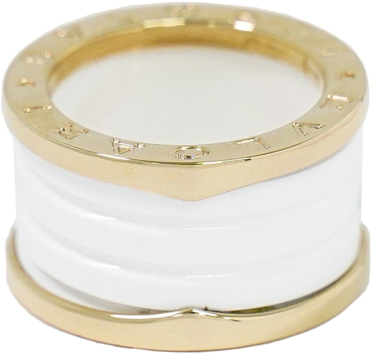 Bvlgari Bvlgari B.Zero1 Three Band Ring 18K Yellow Gold and Ceramic