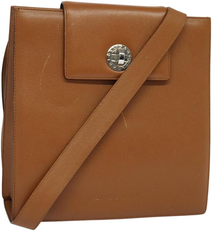 Bvlgari Bvlgari Turnlock Flap Convertible Top Handle Leather Medium