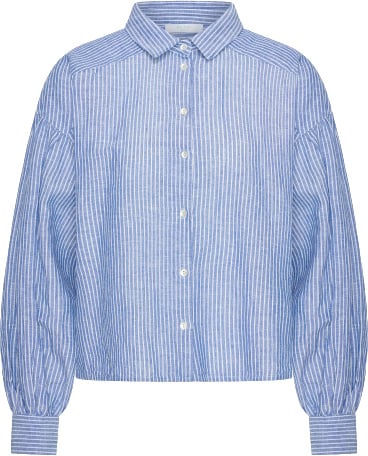 By Bar By-bar - Sarah Short Linen - 26112027 - 643 Blue Stripe