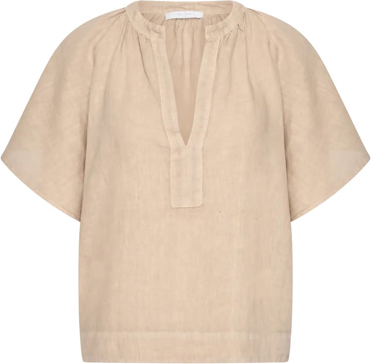 By Bar By-bar - Vina Linen Blouse - 26112040 - 730 Biscuit