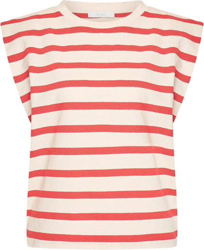 By Bar By-bar - Diede Stripe Top - 26211026 - 1323 Poppy Red Stripe